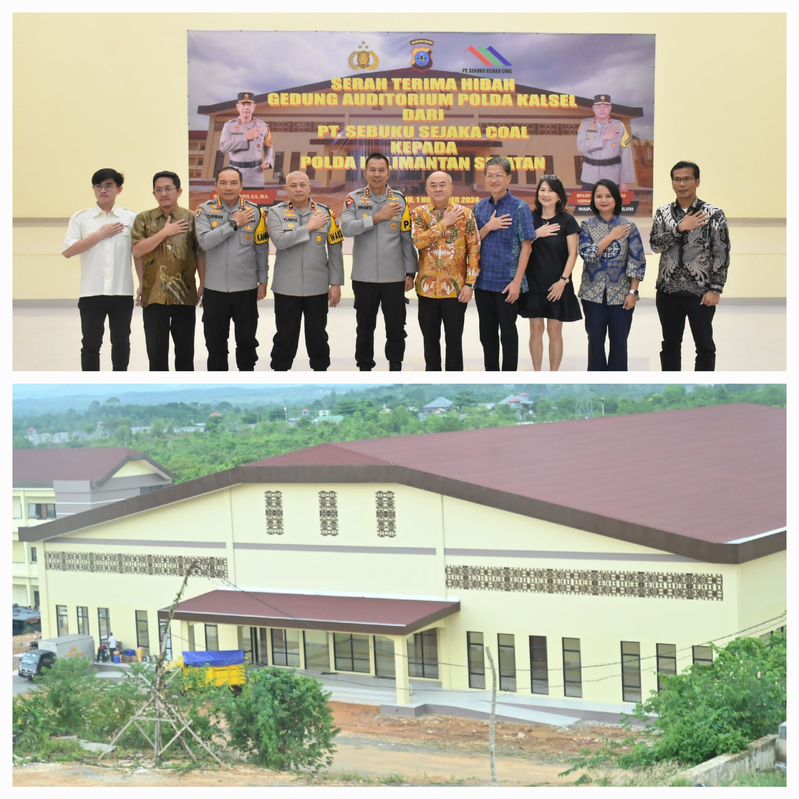 PT. STC Hibahkan Gedung Auditorium Kepada Polda Kalsel