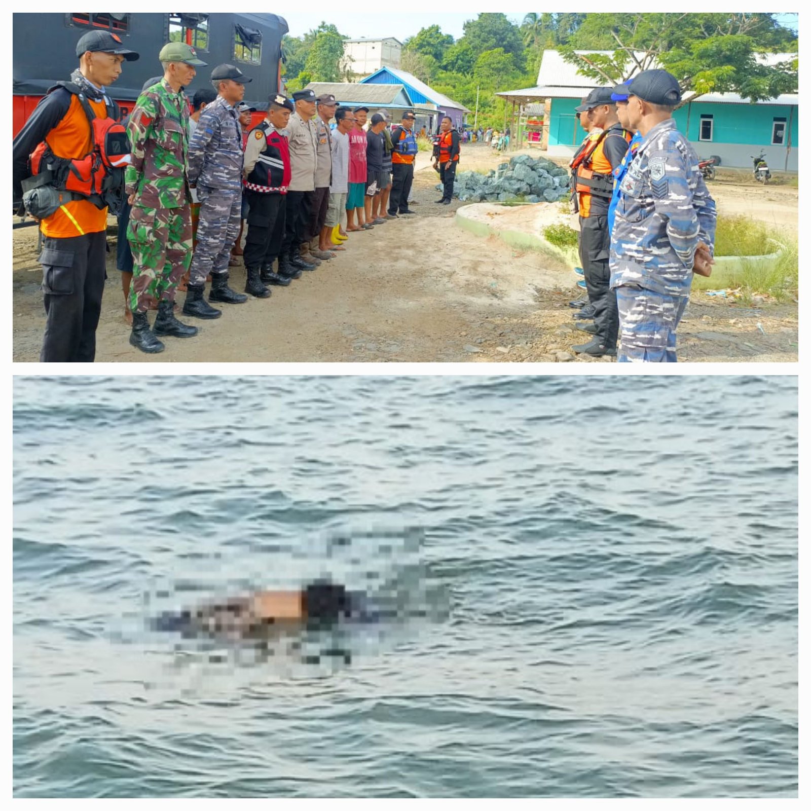 Polres Kotabaru Evakuasi Nelayan Yang di Temukan Tak Bernyawa Terapung Dilaut