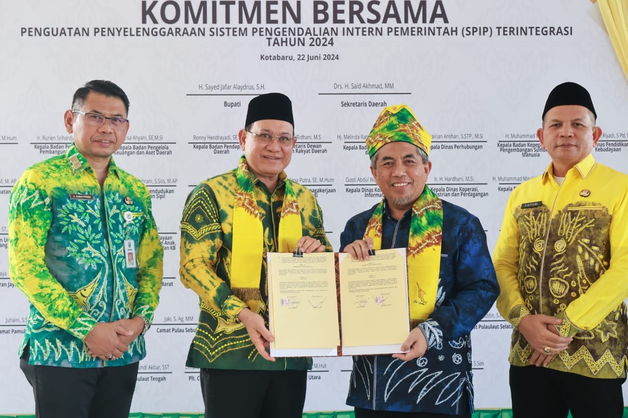 Pemkab Kotabaru Dan BPKP Prov Kalsel Tandatangani Kesepakatan Bersama Terkait SPIP Terintegrasi 2024