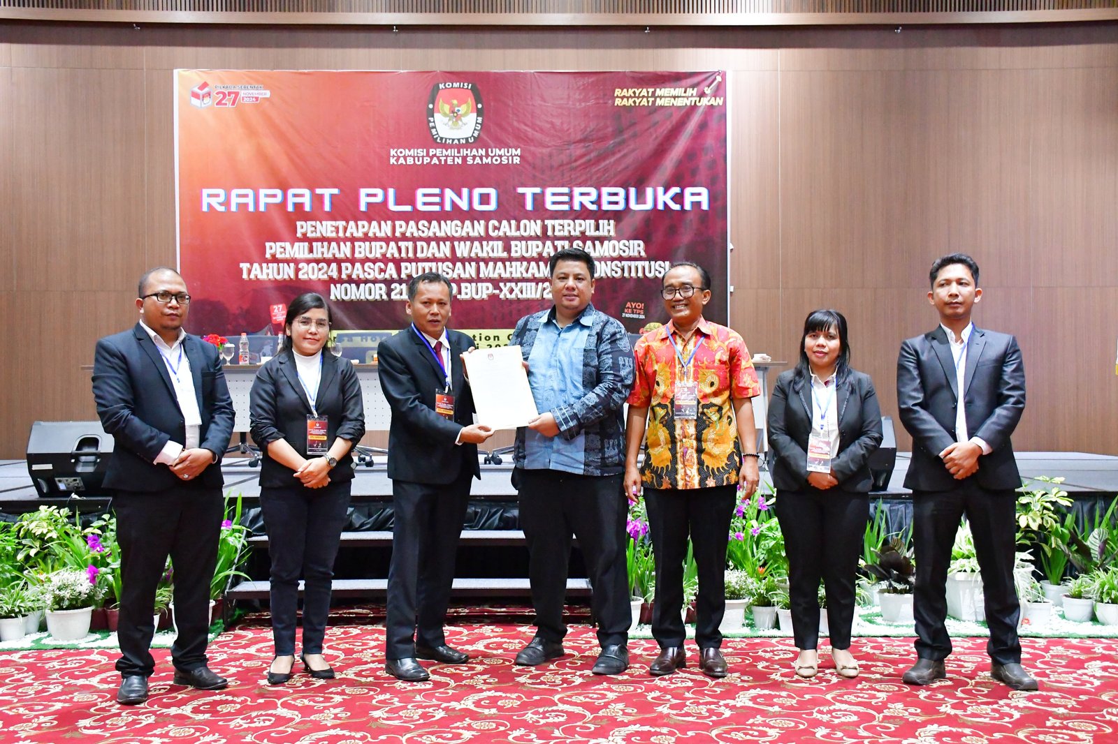 Pasca Putusan MK, KPU Samosir Tetapkan Vandico-Ariston Sebagai Bupati Terpilih 2025-2030