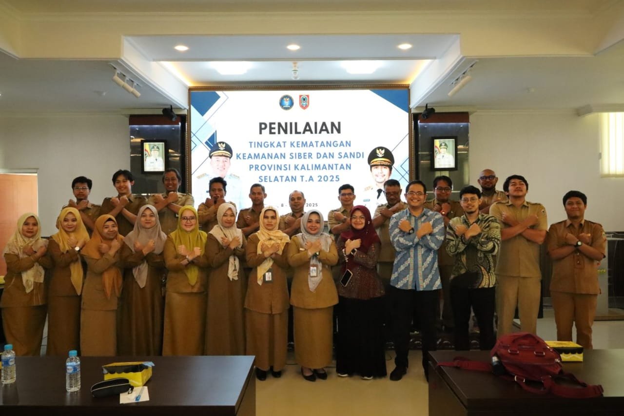 Tim Assesor BSSN RI Kunjungi Diskominfo Kalsel, Nilai Tingkat Keamanan Sandi dan Siber