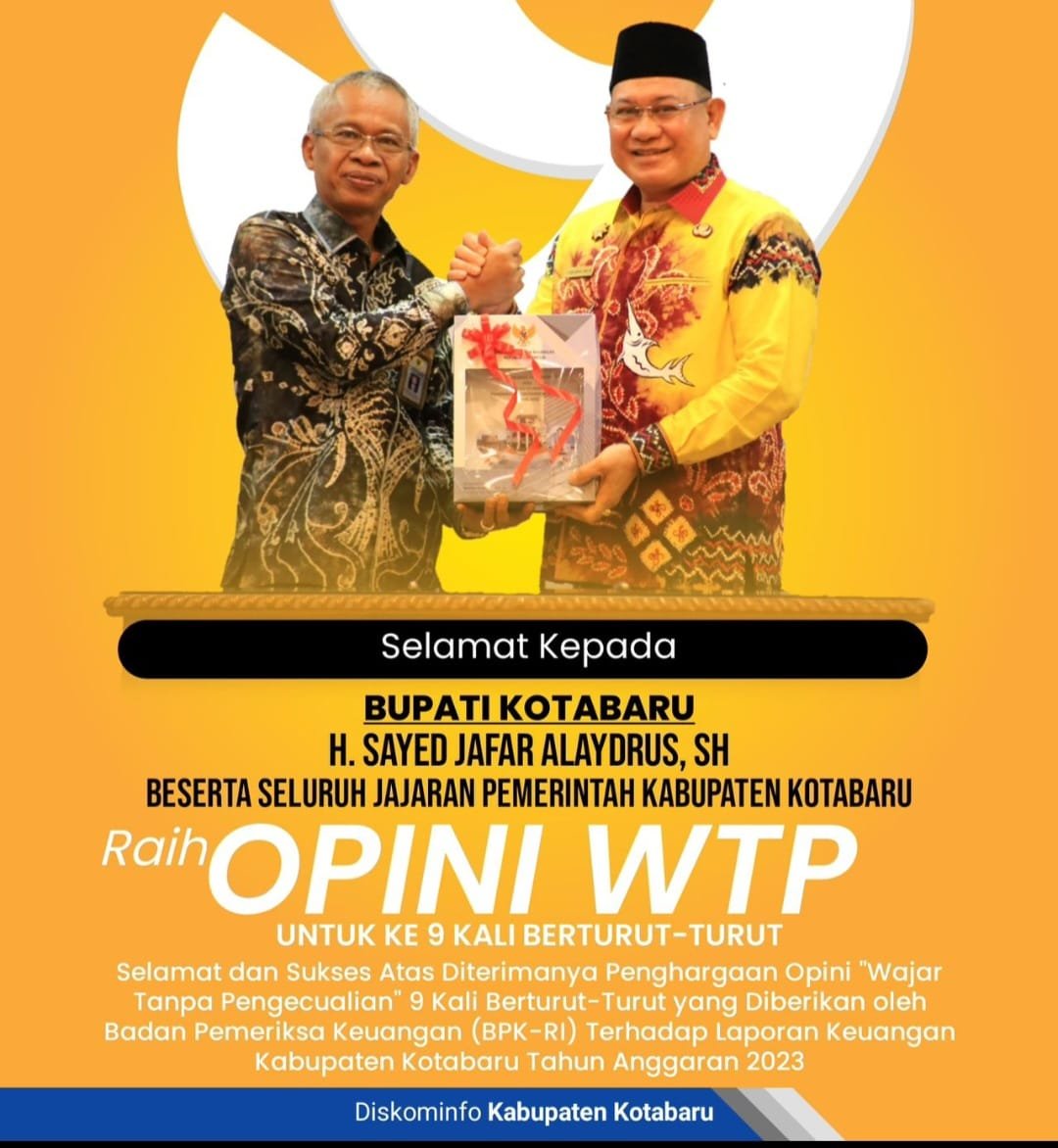 Penyerahan dokument WTP ke-9 untuk Kabupaten Kotabaru  - (Ada 0 foto)